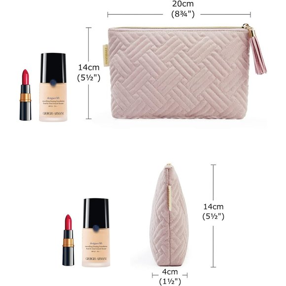 BAGSMART Women 2 Pcs Purse Travel Pouch for Makeup Small Cosmetic Bag Pi… - Picture 5 of 8